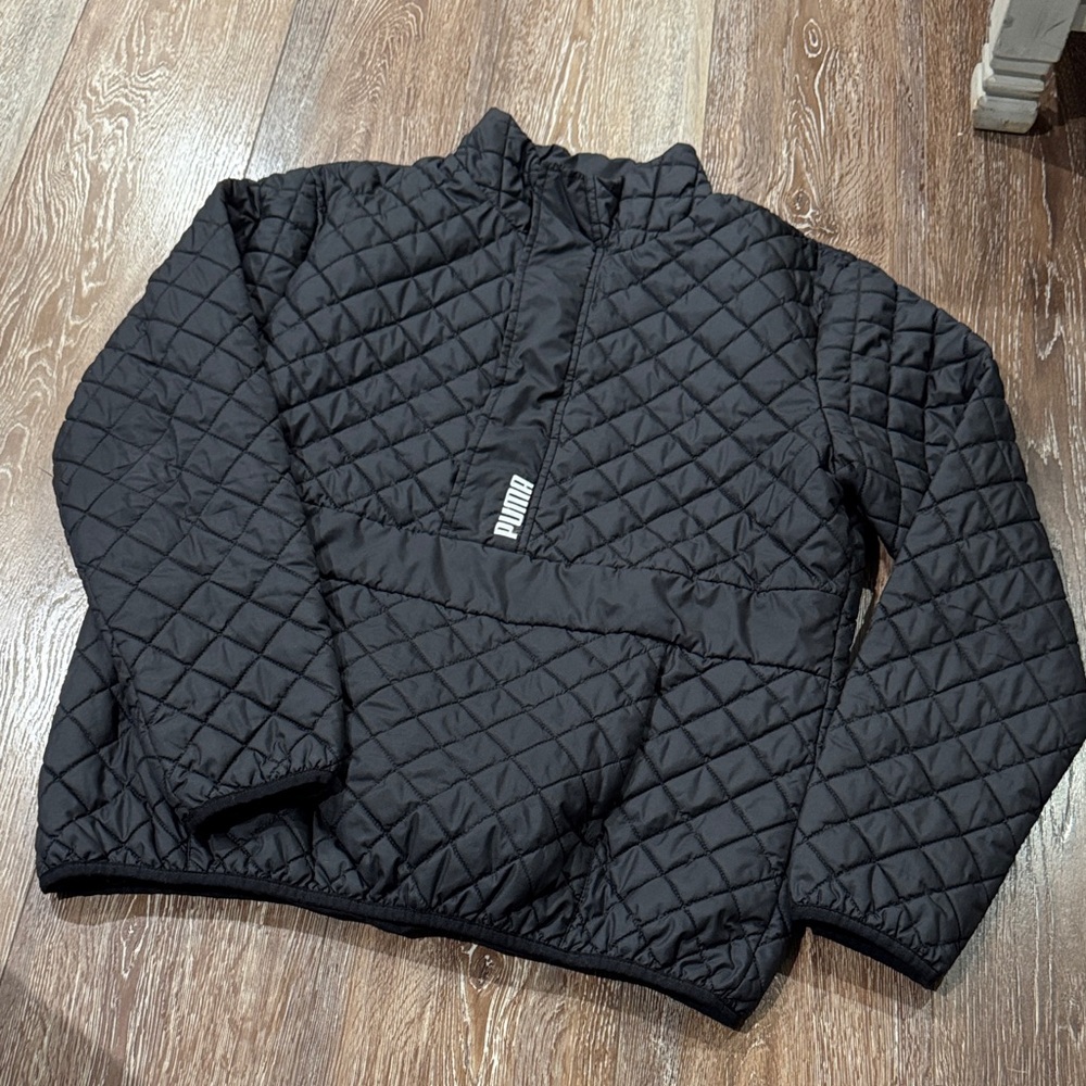 PUMA Black Quilted Pullover